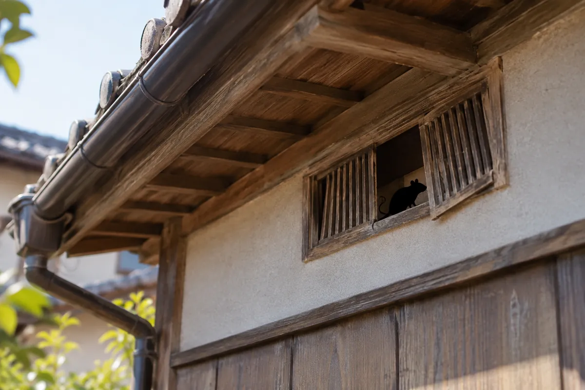 屋根まわりにある侵入口の隙間（説明用イメージ）